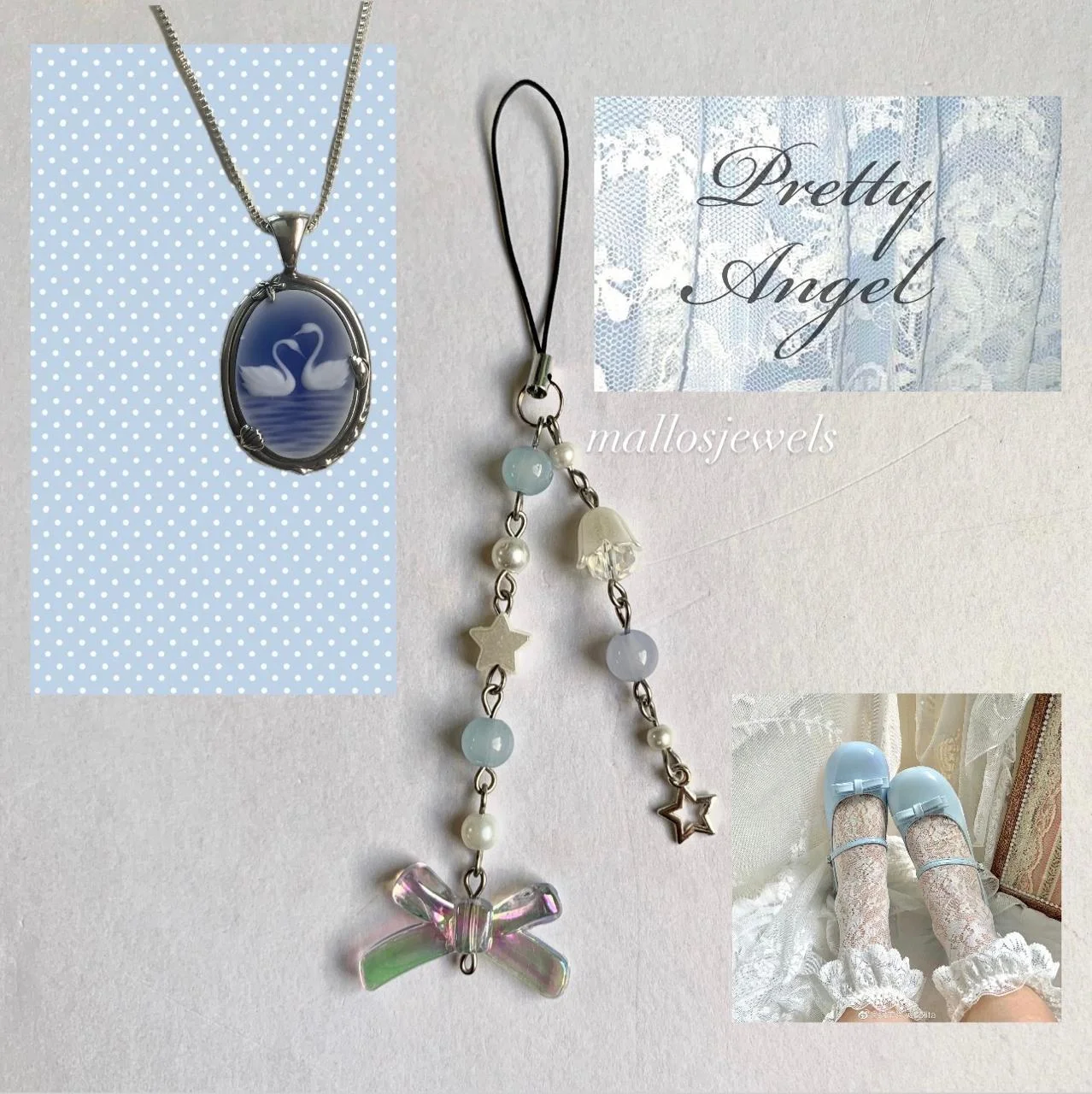 Baby Blue Phone Charm